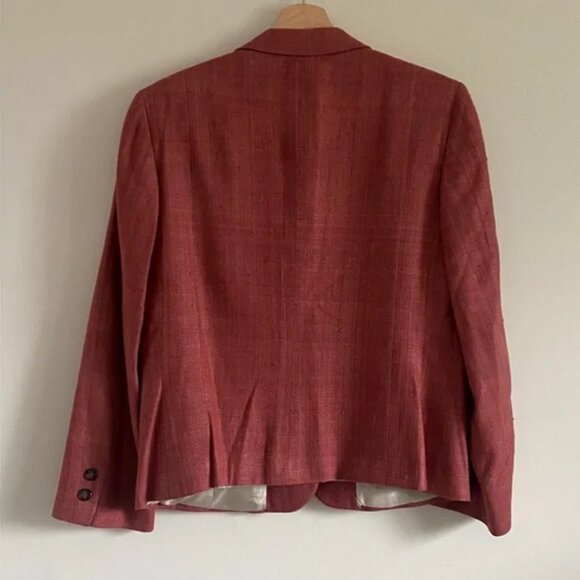 Vintage Raw Silk Blazer Rosewood - Picture 2 of 14